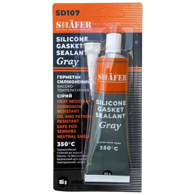 Герметик автомобільний SHAFER силіконовий сірий 85гр (SD107) - picture 1