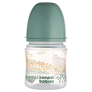 Пляшечка для годування Canpol babies Easystart MOUNTAINS антиколікова з широким отвором 120 мл зелена (35/242_gre) зображення 1