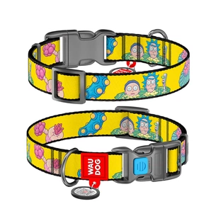 Нашийник для тварин WAUDOG Nylon з QR паспортом "Рік і Морті 1" пластиковий фастекс XL (4504-0280) изображение 1