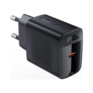 Зарядний пристрій Acefast USB-C 20W + Type-C cable A82 Fast Charger Black (6974316280057) зображення 1