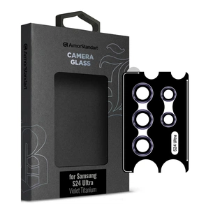 Скло захисне Armorstandart Camera glass Supreme Black Icon Samsung S24 Ultra Violet Titanium (ARM76605) зображення 1
