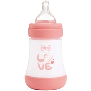 Пляшечка для годування Chicco Perfect 5 Love із силіконовою соскою 0+ міс. 150 мл Рожева (20211.11.40) зображення 1