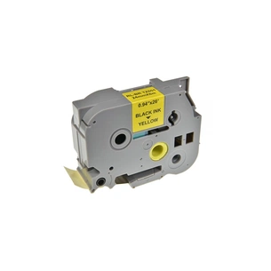 Стрічка для принтера етикеток UKRMARK RL-B-T651P-BK/YE, аналог TZE651. 24 мм х 8 м (900256) зображення 1