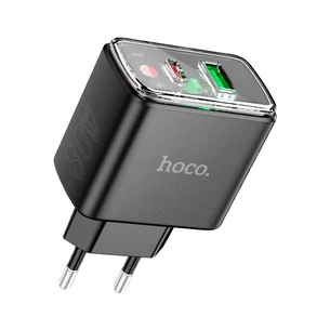 Зарядний пристрій HOCO CS42A Smart 1xUSB-C PD30W + 1xUSB QC3.0 Black (6942007620765) зображення 1
