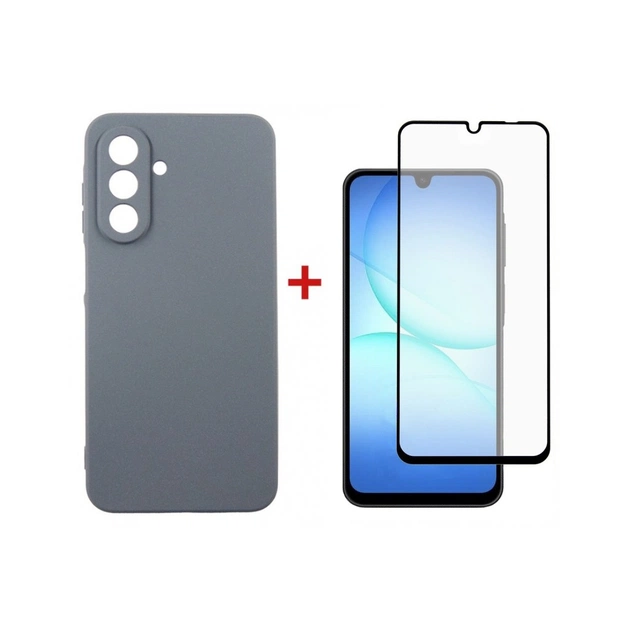 Чохол до мобільного телефона Dengos Carbon Kit for Samsung Galaxy A17 case + glass Grey (DG-KM-161) - зображення 1