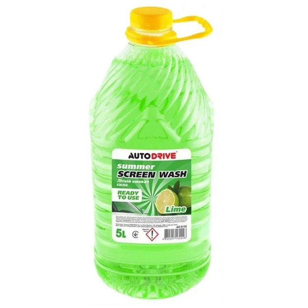 Омивач автомобільний AUTO DRIVE Summer Screen Wash Lime PET 5л (AD0135) - изображение 1