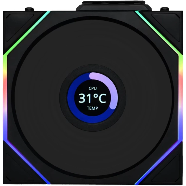 Кулер до корпусу Lian Li UNI Fan TL WIRELESS LCD 120-1, Black (G99.12TLLCD1W1B.00) - зображення 1