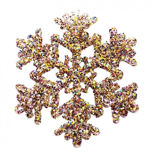 Ялинкова іграшка Novogod`ko Сніжинки 12 cм 2 шт Пластик Кольорові (974874) picture 1