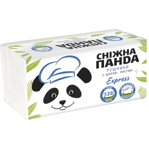 Паперові рушники Сніжна Панда Express 2 шари 120 листів (4820183971173) зображення 1
