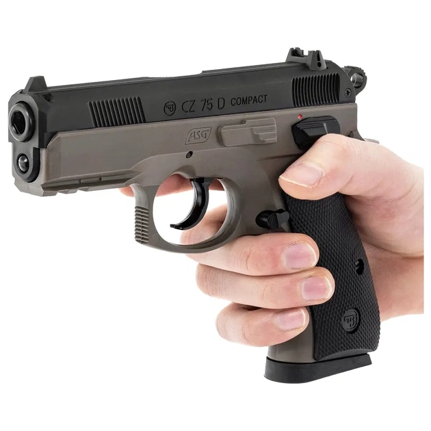 Страйкбольний пістолет ASG CZ 75D Compact FDE Spring (18603) - picture 8