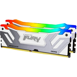 Модуль пам'яті для комп'ютера DDR5 48GB (2x24GB) 8800 MHz Renegade RGB White/Silver Kingston Fury (ex.HyperX) (KF588CU42RWAK2-48) зображення 1