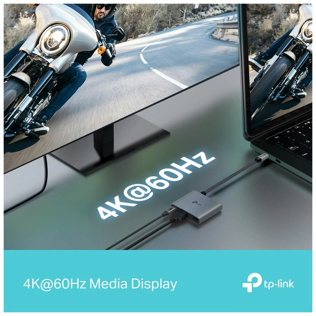 Концентратор TP-Link USB-C 3-in-1 1xUSB 3.0 + 1xUSB-C PD 100W + 1xHDMI (UH3020C) - picture 5