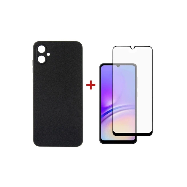 Чохол до мобільного телефона Dengos Kit for Samsung Galaxy A05 (A055) case + glass (Black) (DG-KM-07) - зображення 1