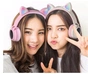 Bluetooth-гарнитура Hoco W27 Cat Ear Grey/Pink (W27GP) - уменьшенное изображение 6