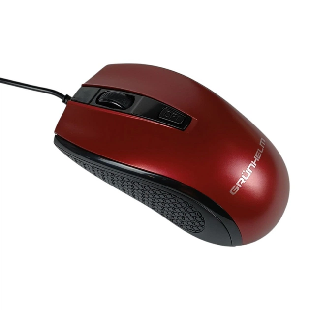 Мишка Grunhelm M-342WD USB Red (126867) - зображення 1