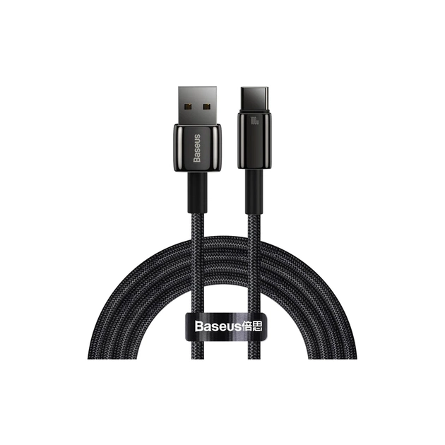 Дата кабель USB 2.0 AM to USB-C 2.0m 100W black Baseus (CAWJ000101) - изображение 1