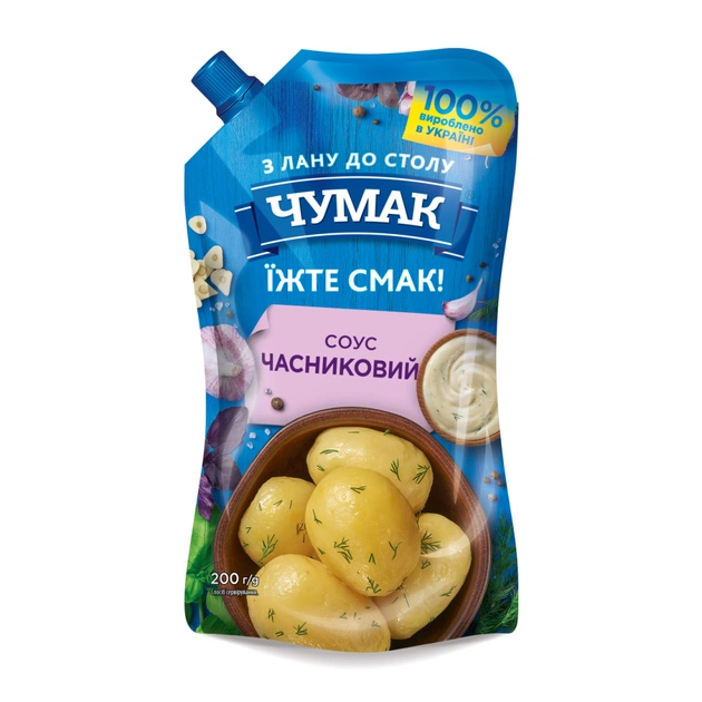 Соус Чумак Часниковий 200 г (4823096002125) - зображення 1