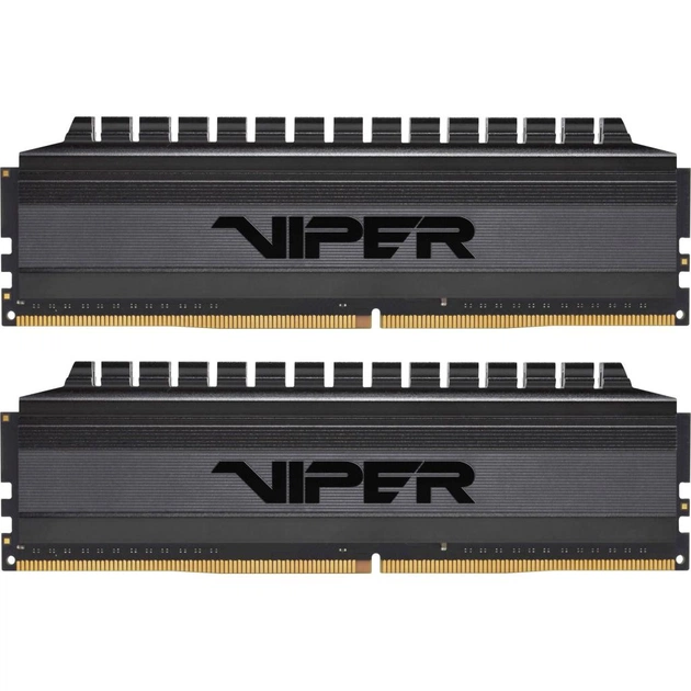 Модуль пам'яті для комп'ютера DDR4 16GB (2x8GB) 3200 MHz Viper 4 Blackout Patriot (PVB416G320C6K) - зображення 1