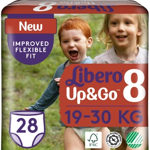 Підгузки Libero Up&Go Розмір 8 (19-30 кг) 28 шт (7322541091662) зображення 1