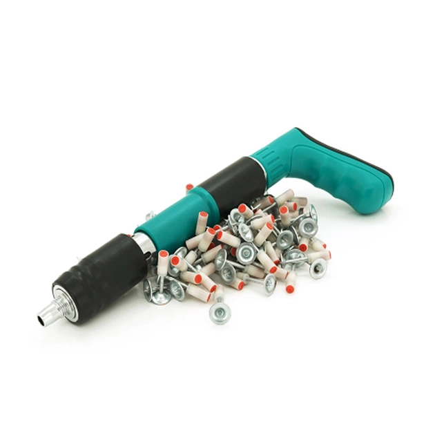 Цвяхозабивач Voltronic YT-35790 для піроксилінових цвяхів 7,3 мм + 100 цвяхів 7,3 мм, Green (YT-35790) - picture 5