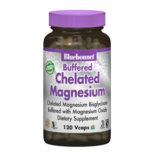 Мінерали Bluebonnet Nutrition Хелатний Буферний Магній 200мг, Albion, 120 гелевих капсул (BLB-00673) зображення 1