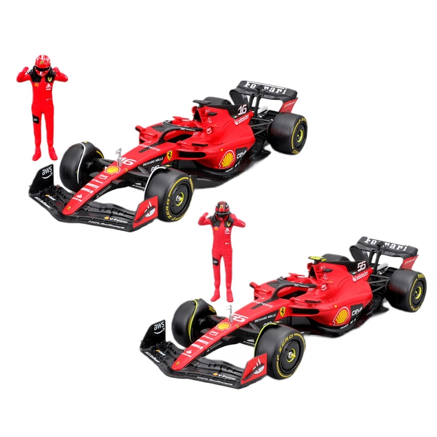 Масштабна модель автомобіля Bburago Автомодель з фігуркою - Ferrari SF-23, 1:24 (18-26809) - зображення 1