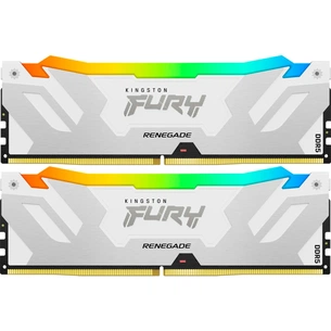 Модуль пам'яті для комп'ютера DDR5 32GB (2x16GB) 6800 MHz Renegade RGB White/Silver Kingston Fury (ex.HyperX) (KF568C36RWAK2-32) зображення 1
