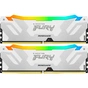 Модуль пам'яті для комп'ютера DDR5 32GB (2x16GB) 6800 MHz Renegade RGB White/Silver Kingston Fury (ex.HyperX) (KF568C36RWAK2-32) - зменшене зображення 1