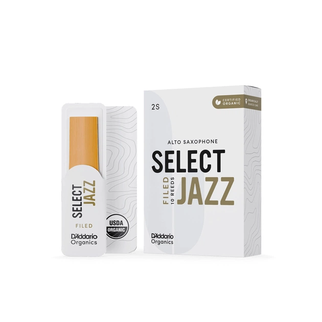 Тростина для саксофона D'Addario Organic Select Jazz - Alto Sax Filed 2S - 10 Pack (ORSF10ASX2S) - picture 2
