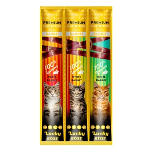Лакомство для котов Lucky Star Палочка с мясом кролика 3х5 г (4820281500855) изображение 1