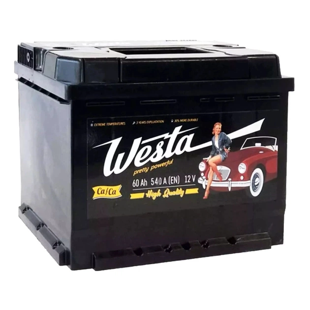 Акумулятор автомобільний Westa 6CT-60 А (0) Pretty Powerful - зображення 1