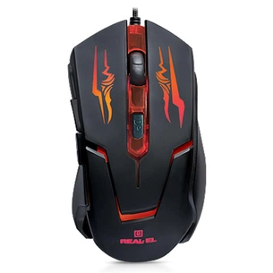 Мишка REAL-EL RM-520 Gaming Black (EL123200020) зображення 1
