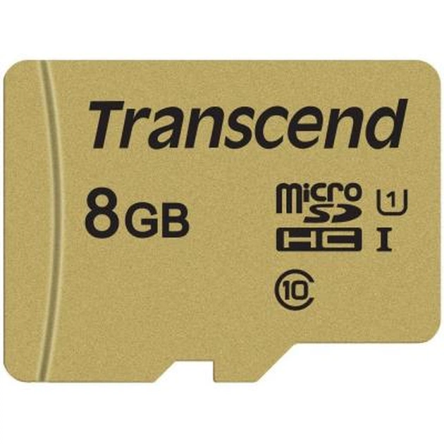 Карта пам'яті Transcend 8GB microSDHC class 10 UHS-I U1 (TS8GUSD500S) - изображение 1