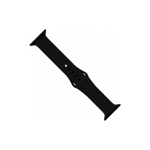 Ремінець до смарт-годинника Intaleo Silicone для Apple Watch 42/44 mm black (1283126494383) - зображення 1