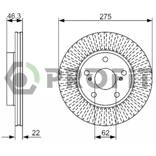 Гальмівний диск Profit 5010-1789 зображення 1