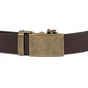 Ремінь Vintage Чоловічий з латунною пряжкою автомат Коричневий (20264) - зменшене зображення 6