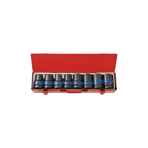 Набір торцевих головок KING TONY 1" ударних подовжених 24-41 мм 8 шт. (8408MP) - picture 1