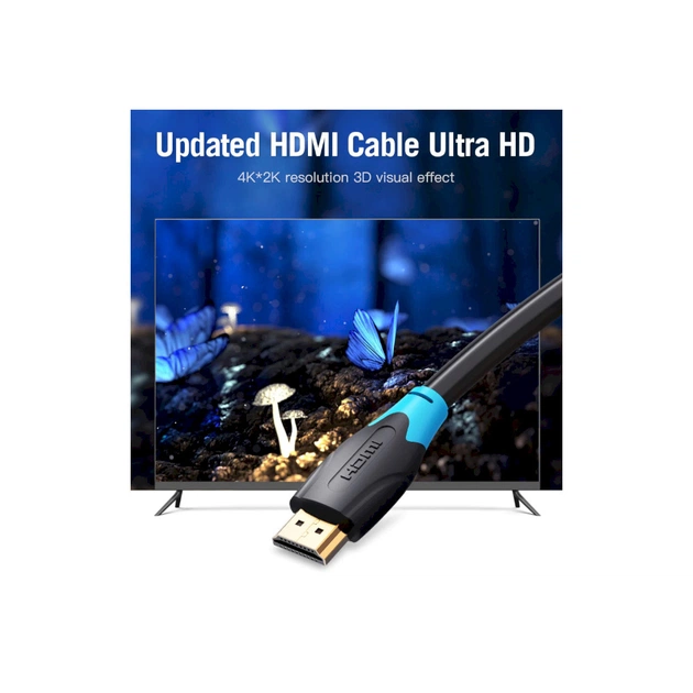 Кабель мультимедійний HDMI M to HDMI M 2.0m V2.0 4K30Hz Vention (AACBH) - picture 4