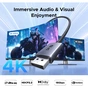 Кабель мультимедийный DisplayPort M to HDMI M 4K60Hz 18Gbps HDR10 3D Ugreen (95418) - уменьшенное изображение 4