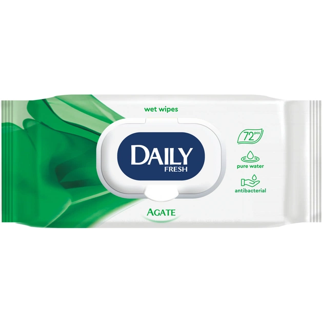 Влажные салфетки Daily Fresh универсальные с клапаном 72 шт. (4823071642315) - изображение 1