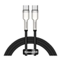 Дата кабель USB-C to USB-C 1.0m 100W metal black Baseus (CATJK-C01) - зменшене зображення 1