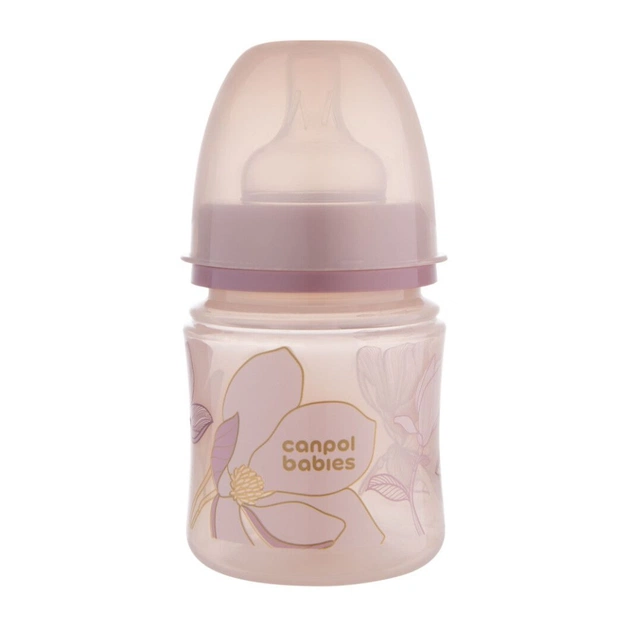Пляшечка для годування Canpol babies Easystart GOLD 120 мл антикол. з широк., рожева (35/239_pin) - зображення 1