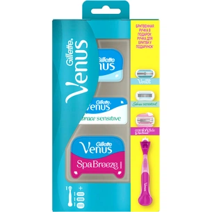 Бритва Gillette Venus Comfort Glide SPA станок + змінні картриджі 3 шт. (7702018472543) зображення 1