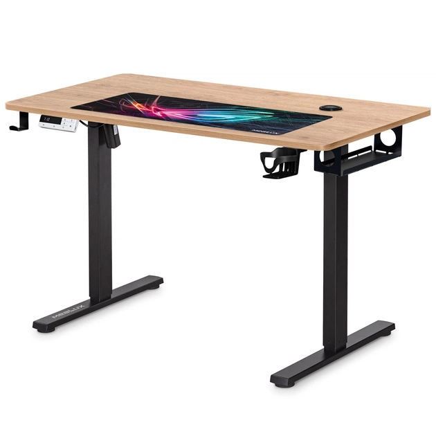 Комп'ютерний стіл Mealux PowerDesk Energy Mahogany з електрорегулюванням висоти (EVO-201 Energy Mahogany/B) - зображення 1