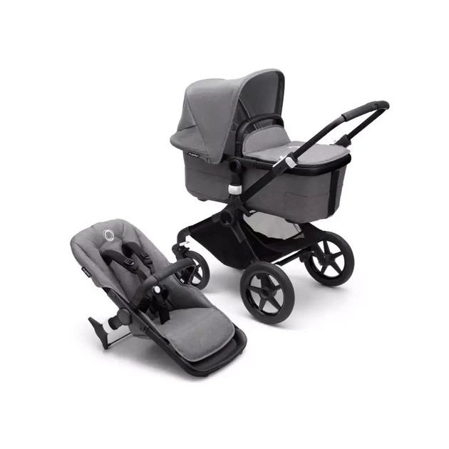Коляска Bugaboo 2 в 1 Fox 3 Black/Grey Melange (2306010002) - изображение 1
