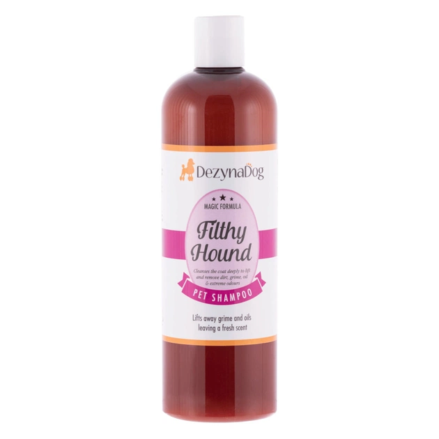 Шампунь для тварин Dezynadog Filthy Hound Deep Clean для глибокого очищення брудної шерсті, з ароматом Пармської Фіалки 500 м (5052372053578) - изображение 1