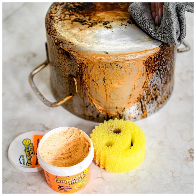 Крем для чищення кухні Scrub Daddy Tangerine Clean Paste Універсальна паста 500 г (5999546883787) - изображение 4