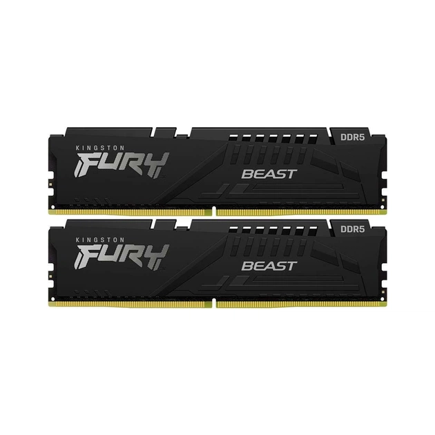 Модуль памяти для компьютера DDR5 32GB (2x16GB) 6000 MHz Fury Beast Black Kingston Fury (ex.HyperX) (KF560C36BBE2K2-32) - изображение 1