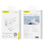 Зарядний пристрій Foneng GaN10 (1хUSB, 2хUSB-C) 65W White (GaN10-EU-CH-TC-W) + кабель USB Type-C - зменшене зображення 2