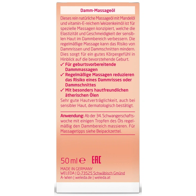 Косметика для мам Weleda Олія Для профілактики розривів під час пологів 50 мл (4001638095105) - picture 3